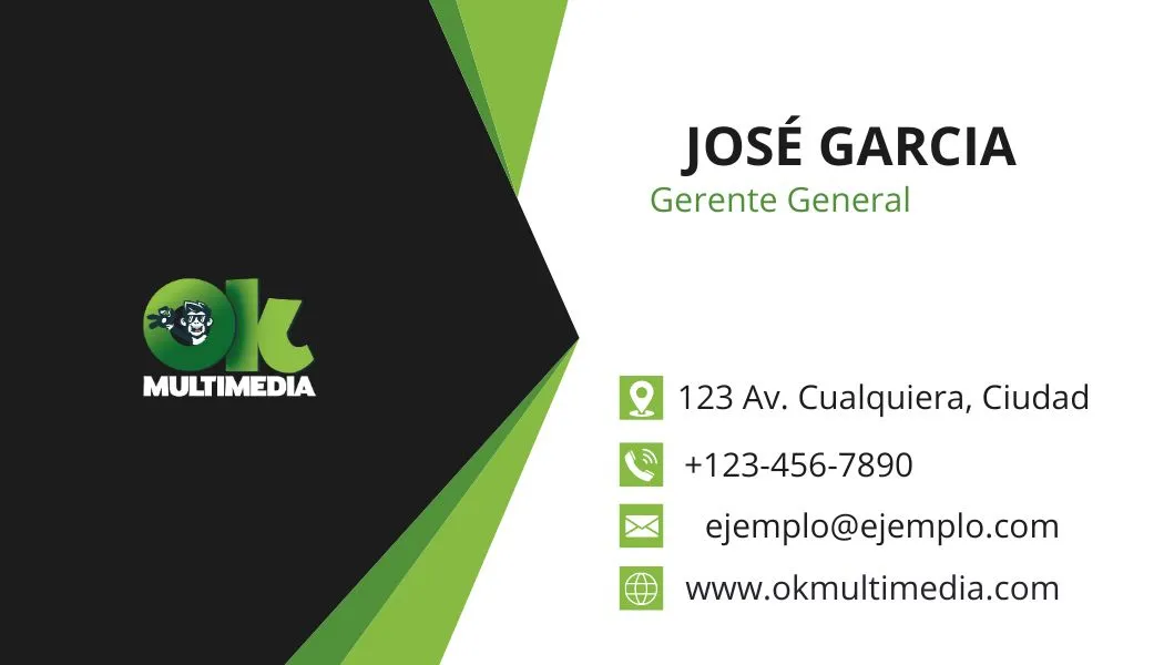 Tarjeta de visita · OK Multimedia